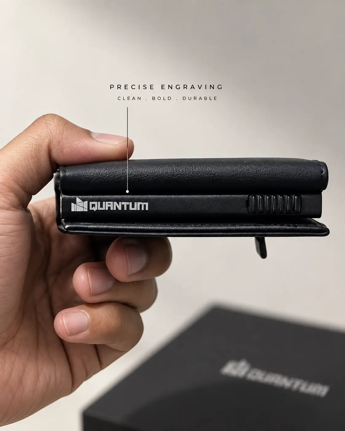Engraved Black Wallet